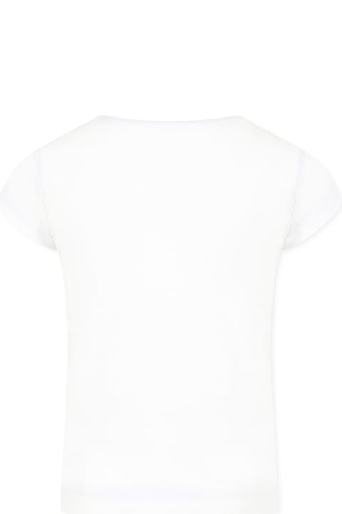 Homeware Monnalisa White T-shirt For Girl With Racket