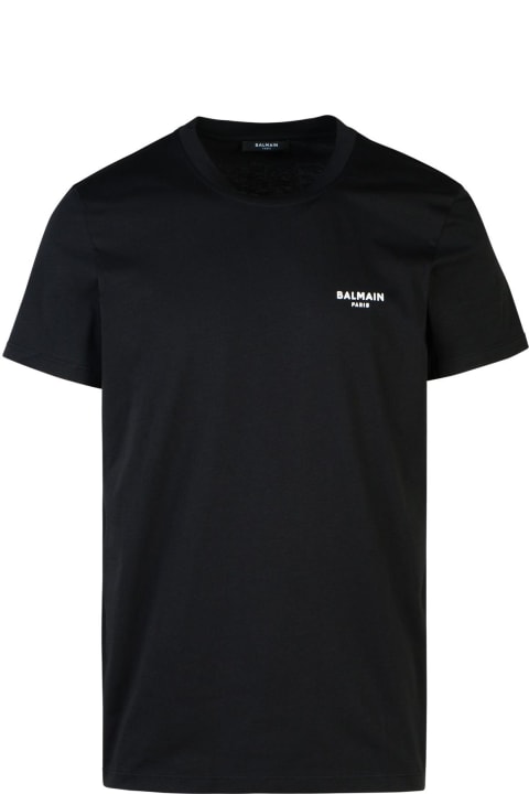 Balmain Clothing for Men Balmain Black Cotton T-shirt