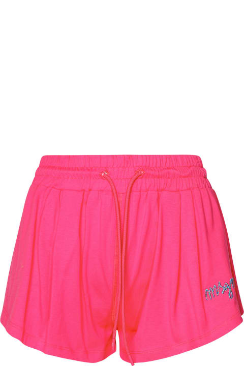 MSGM Pants & Shorts for Women MSGM Fuchsia Cotton Shorts