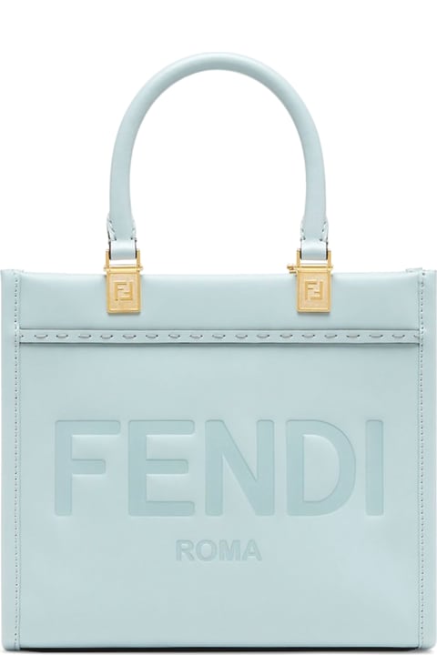 Fendi for Women Fendi Sunshine Logo Embossed Tote Bag