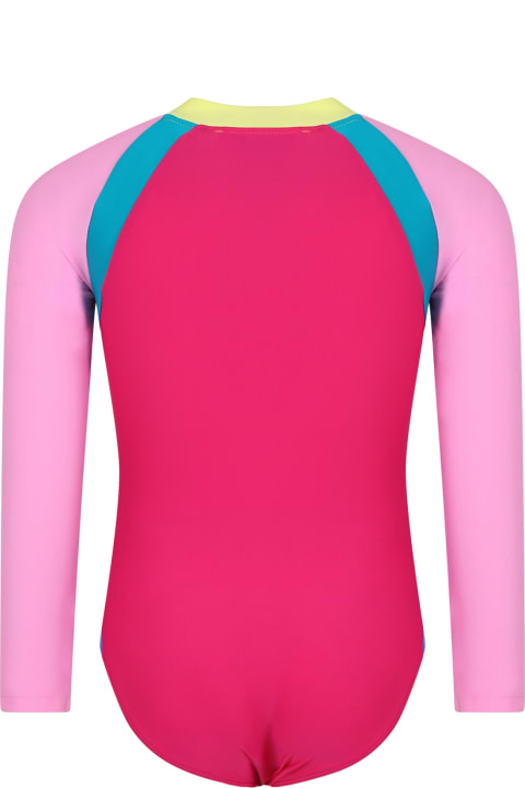 ガールズ 水着 Marc Jacobs Multicolor Swimsuit For Girl With Logo