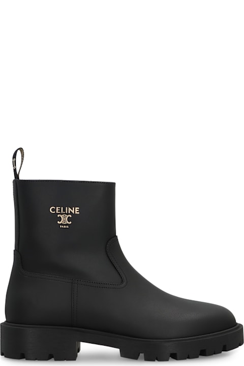 Celine Margaret Boots In Leather