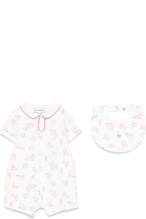 Emporio Armani for Kids Emporio Armani Multicolor Set Of Two With One-piece And Bib In Cotton Baby