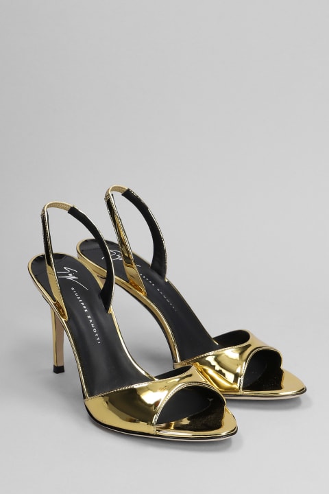 Giuseppe Zanotti for Women Giuseppe Zanotti Sandals In Gold Patent Leather