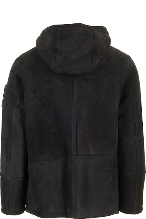 Stone Island Coats & Jackets for Men Stone Island 'ghost' Leather Jacket