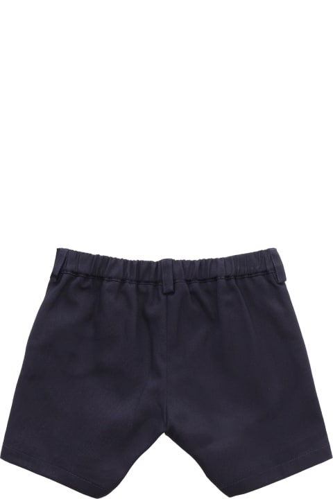 Versace for Boys Versace Blue Gabardine Shorts