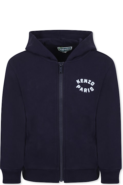 Homeware Kenzo Kids Blue Sweatshirt For Kids With Logo