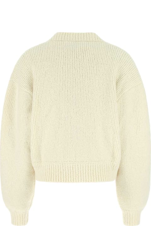 Magda Butrym Sweaters for Women Magda Butrym Ivory Wool Blend Oversize Cardigan