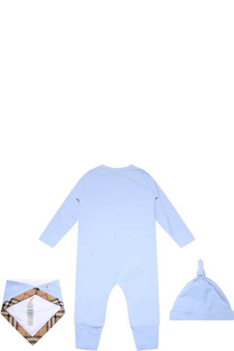 Fashion for Baby Boys Burberry Check-trim Three-piece Stretched Baby Gift Set