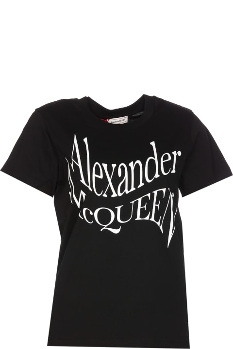 Alexander McQueen for Women Alexander McQueen Logo Printed Crewneck T-shirt
