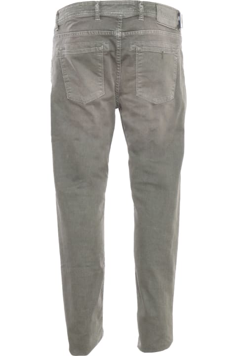Barmas Pants for Men Barmas Green Denim Trousers