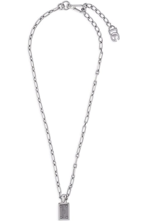 Jewelry for Men Dolce & Gabbana Logo Charm Necklace