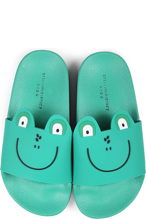 Stella McCartney Kids لـ أولاد Stella McCartney Kids Gre Slippers For Boy With Frog
