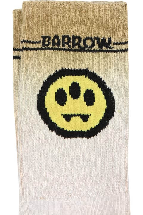 Barrow Underwear for Boys Barrow Beige Socks For Kids With Smiley