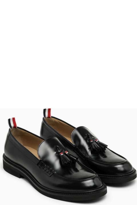 Thom Browne Loafers & Boat Shoes for Men Thom Browne Black Leather Moccasin With Tassels