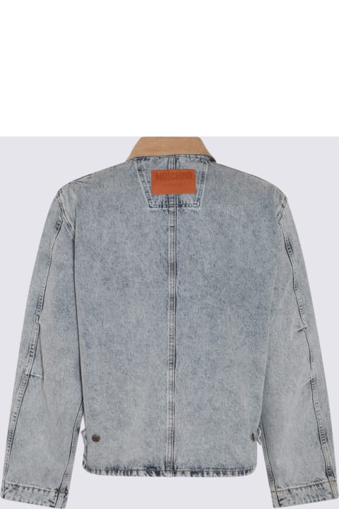 メンズ Moschinoのコート＆ジャケット Moschino Blue Cotton Denim Jacket