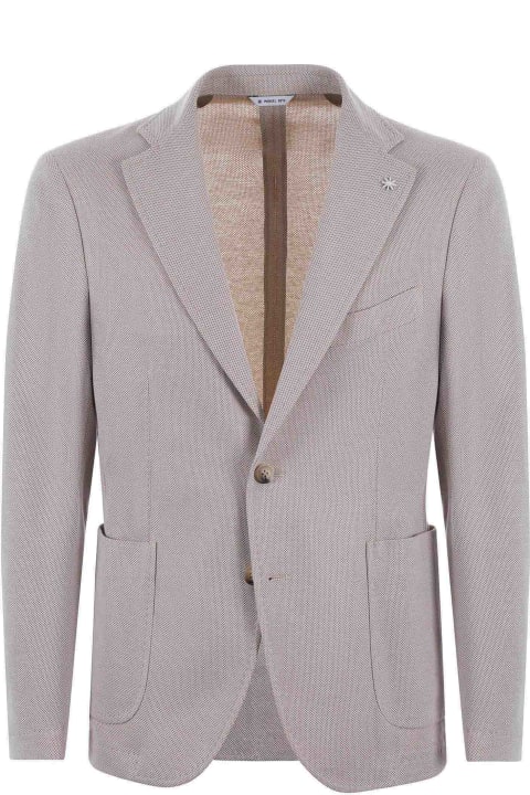 Manuel Ritz Coats & Jackets for Men Manuel Ritz Manuel Ritz Beige Honeycomb Cotton