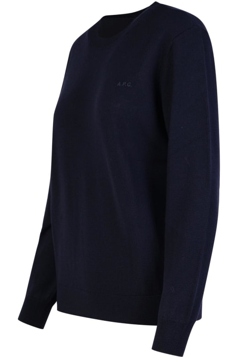 ウィメンズ フリース＆ラウンジウェア A.P.C. 'philo' Navy Wool Sweater