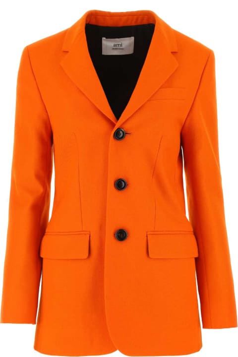 Ami Alexandre Mattiussi Coats & Jackets for Women Ami Alexandre Mattiussi Orange Wool Blazer