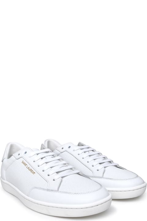 メンズ Saint Laurentのスニーカー Saint Laurent Court Sneakers In White Leather