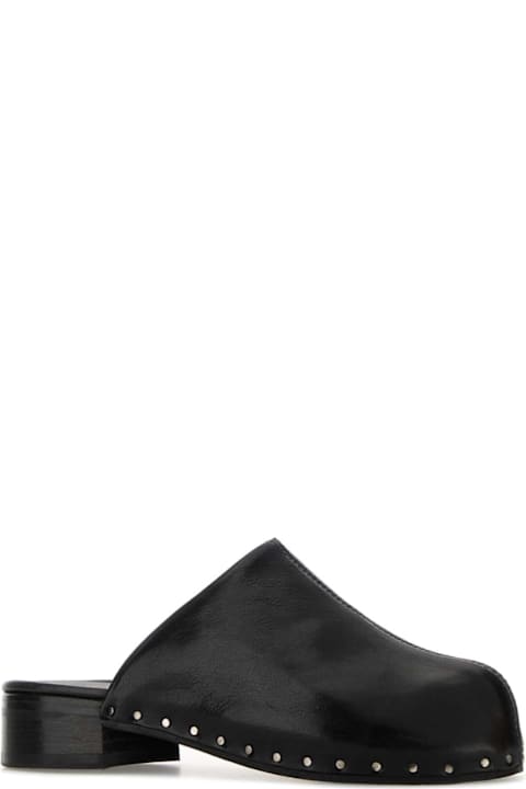 Our Legacy Black Leather Naoto Mules