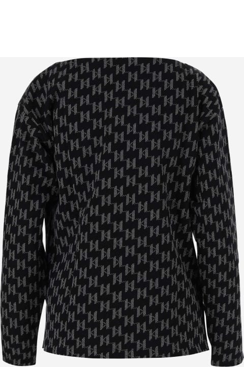 Karl Lagerfeld Sweaters for Women Karl Lagerfeld Monogrammed Cotton Sweatshirt
