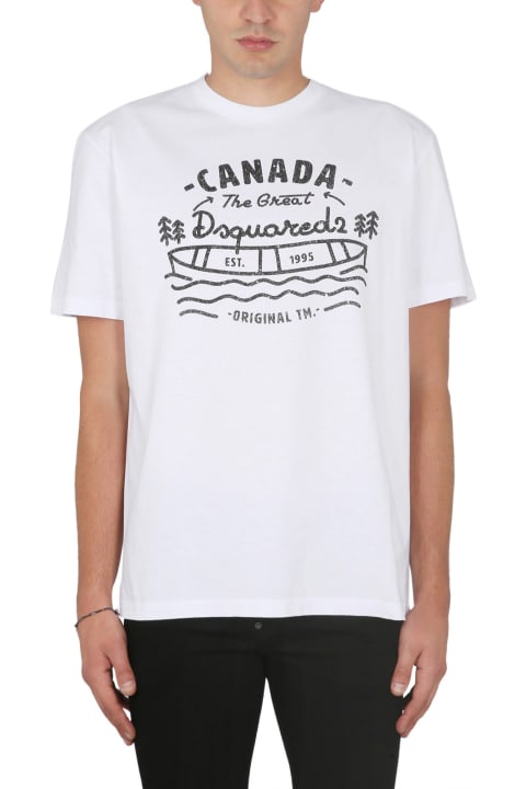 Dsquared2 Topwear for Men Dsquared2 Logo Print T-shirt