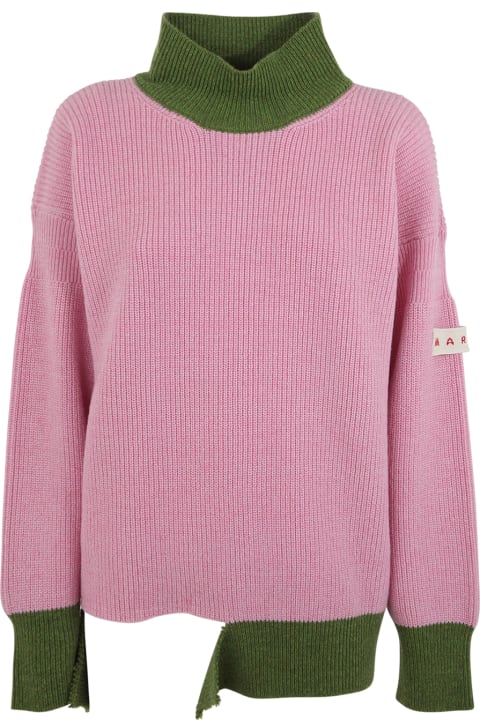Marni Sweaters for Women Marni Crew Neck Long Sleeves Loose Fit Sweater