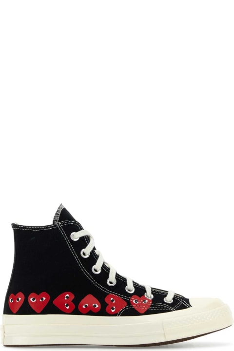 Comme des Garçons Play Sneakers for Women Comme des Garçons Play Black Canvas Comme Des Garã§ons X Converse Sneakers