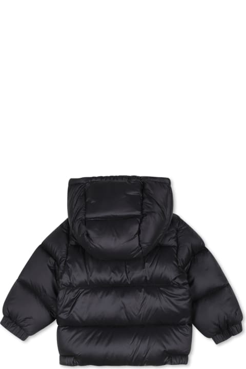 Moncler Coats & Jackets for Baby Girls Moncler Black New Macaire Down Jacket For Baby Boy With Logo