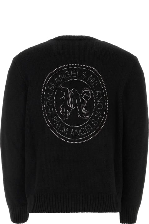Palm Angels Sweaters for Women Palm Angels Black Nylon Blend Cardigan