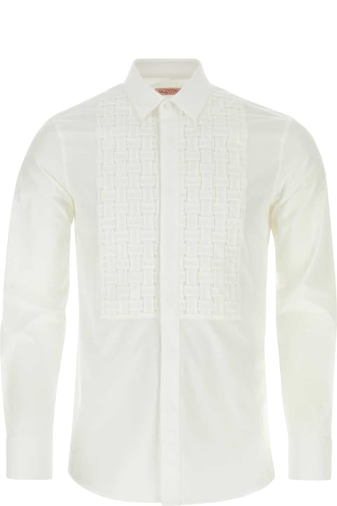 Clothing Sale for Men Valentino Garavani White Poplin Shirt