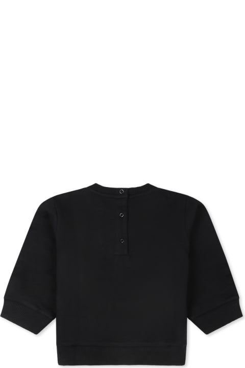 Balmain Sweaters & Sweatshirts for Baby Girls Balmain Black Sweatshirt For Babykids With Logo