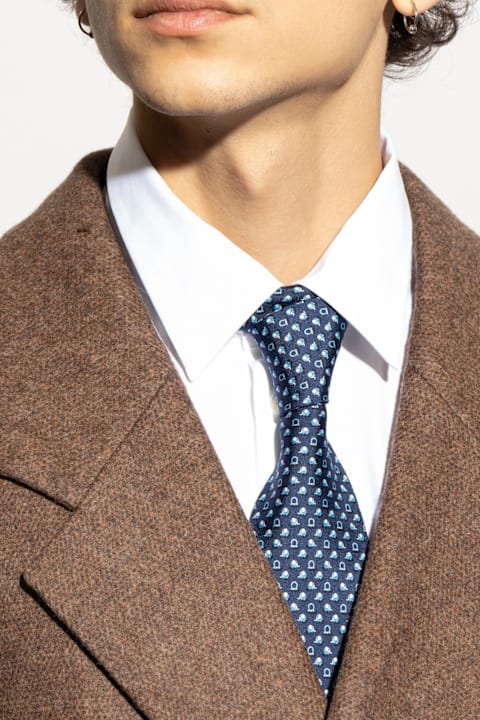 Ferragamo Ties for Men Ferragamo Ferragamo Silk Tie