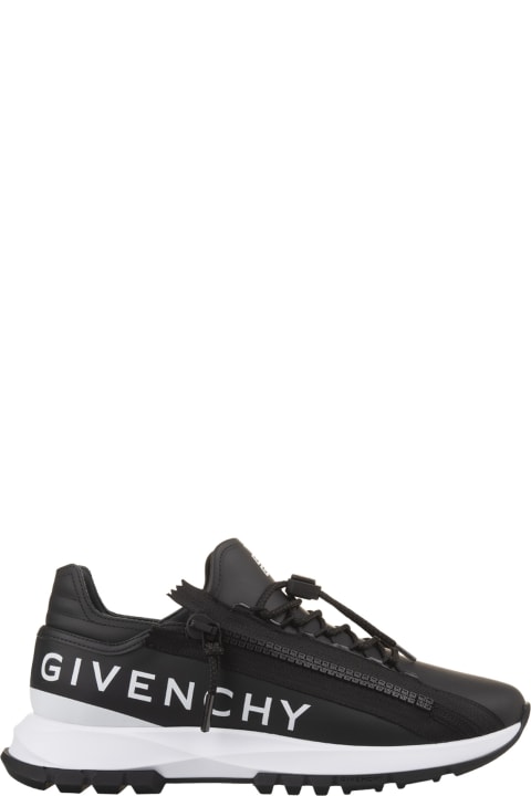 Givenchy for Men Givenchy Specter Running Sneakers In Black Leather With Zip