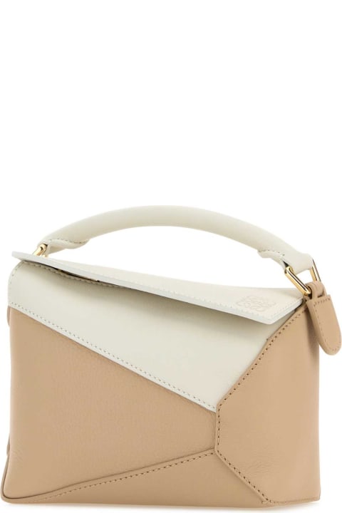 Loewe Bags for Women Loewe Bicolor Leather Mini Puzzle Edge Handbag