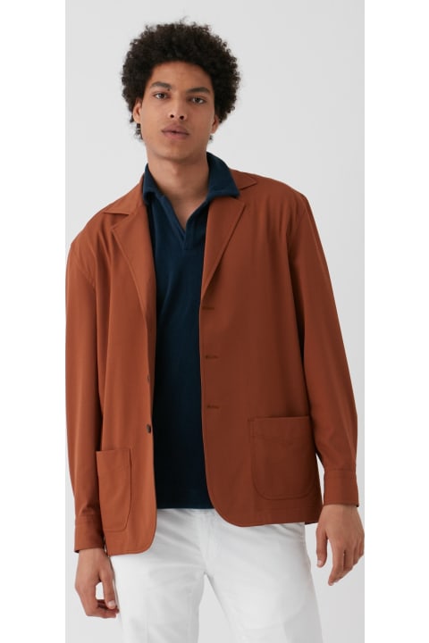 معاطف وجواكت لـ القسم الرجالي doppiaa Aabigail Unlined Brown Overshirt