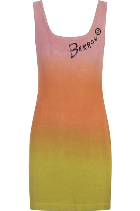Barrow Topwear for Women Barrow Multicoloured Knitted Short Dress With Degradé Effect