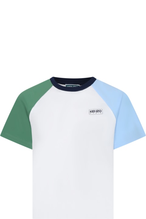 Kenzo Kids T-Shirts & Polo Shirts for Boys Kenzo Kids Multicolor T-shirt For Kids With Logo