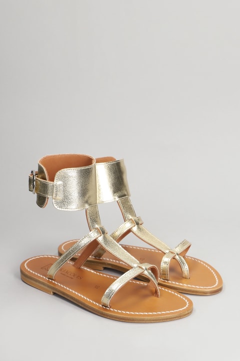 K.Jacques Sandals for Women K.Jacques Caravelle F Flats In Gold Leather