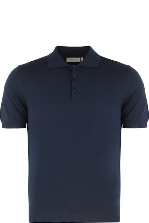 Canali Topwear for Men Canali Knitted Cotton Polo Shirt