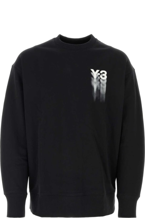 Y-3 for Men Y-3 Black Cotton Sweatshirt