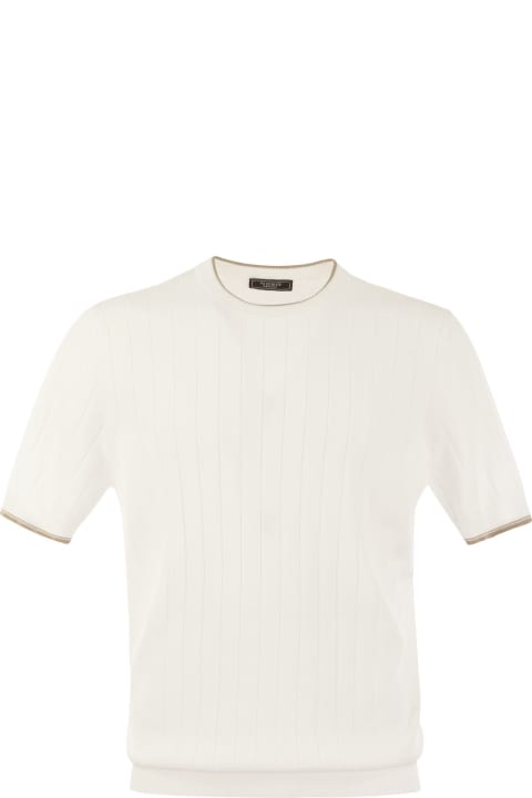 Peserico Topwear for Men Peserico T-shirt In Pure Cotton Crépe Yarn