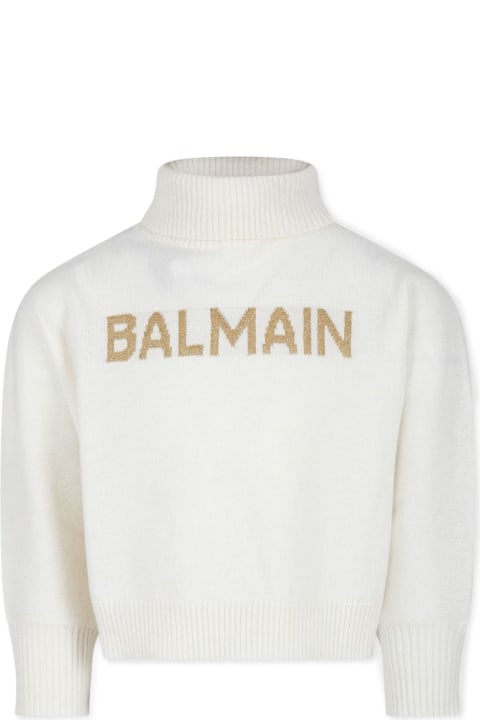 Balmain for Kids Balmain Pull Con Logo