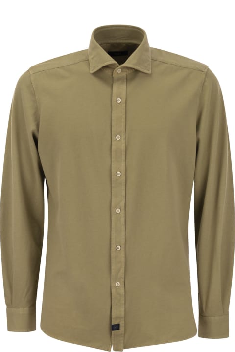 Fay for Men Fay Cotton French Collar Shirt