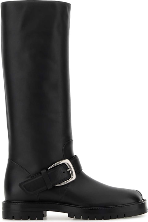 インテリア Maison Margiela Black Leather Tabi Boots