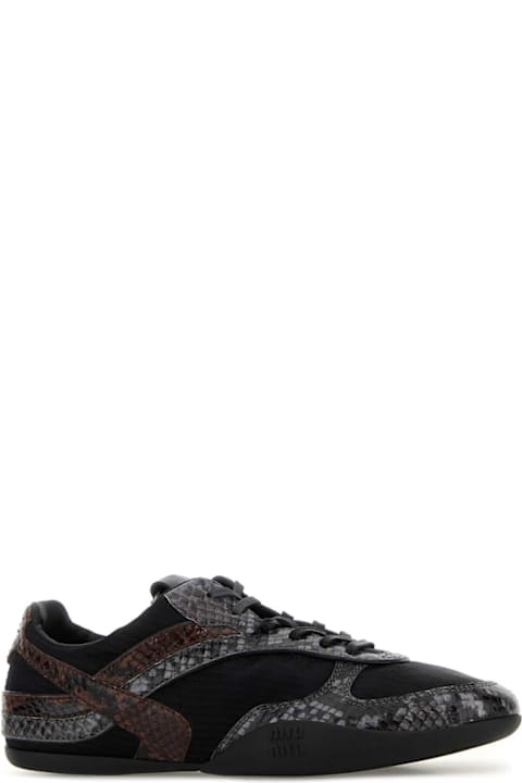 Miu Miu for Kids Miu Miu Multicolor Fabric And Leather Sneakers
