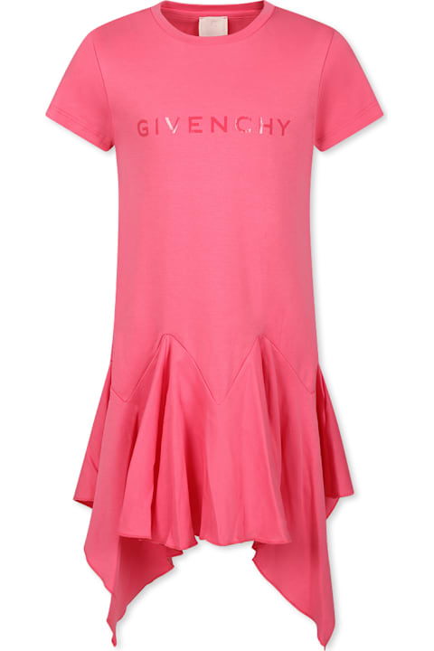 Homeware Givenchy Pink Dress For Girl With Logo