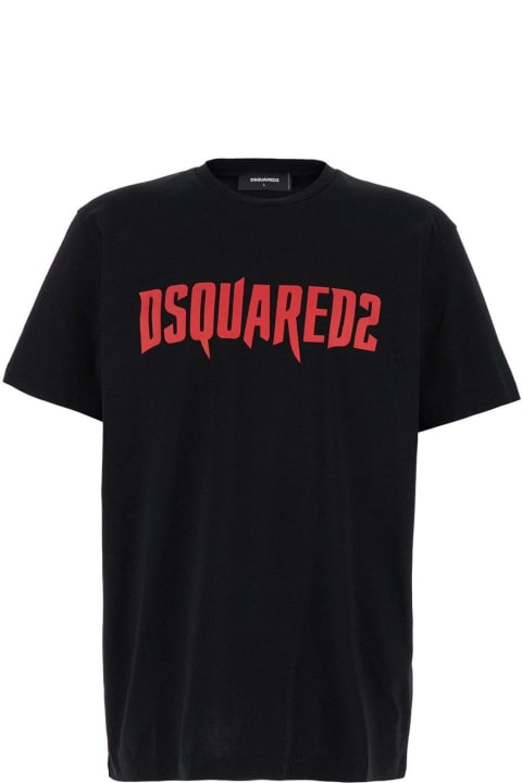 Dsquared2 Topwear for Men Dsquared2 Logo Printed Crewneck T-shirt