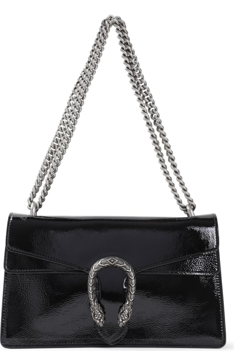 حقائب الكتف لـ السيدات Gucci Black Leather Small Dionysus Shoulder Bag